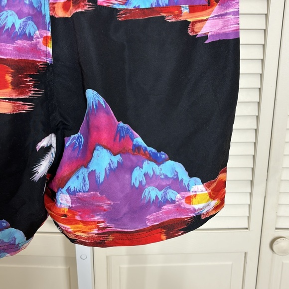 NWT REISS Paul Palm Tree Print Swim Trunks Board Shorts XL - Picture 10 of 12
